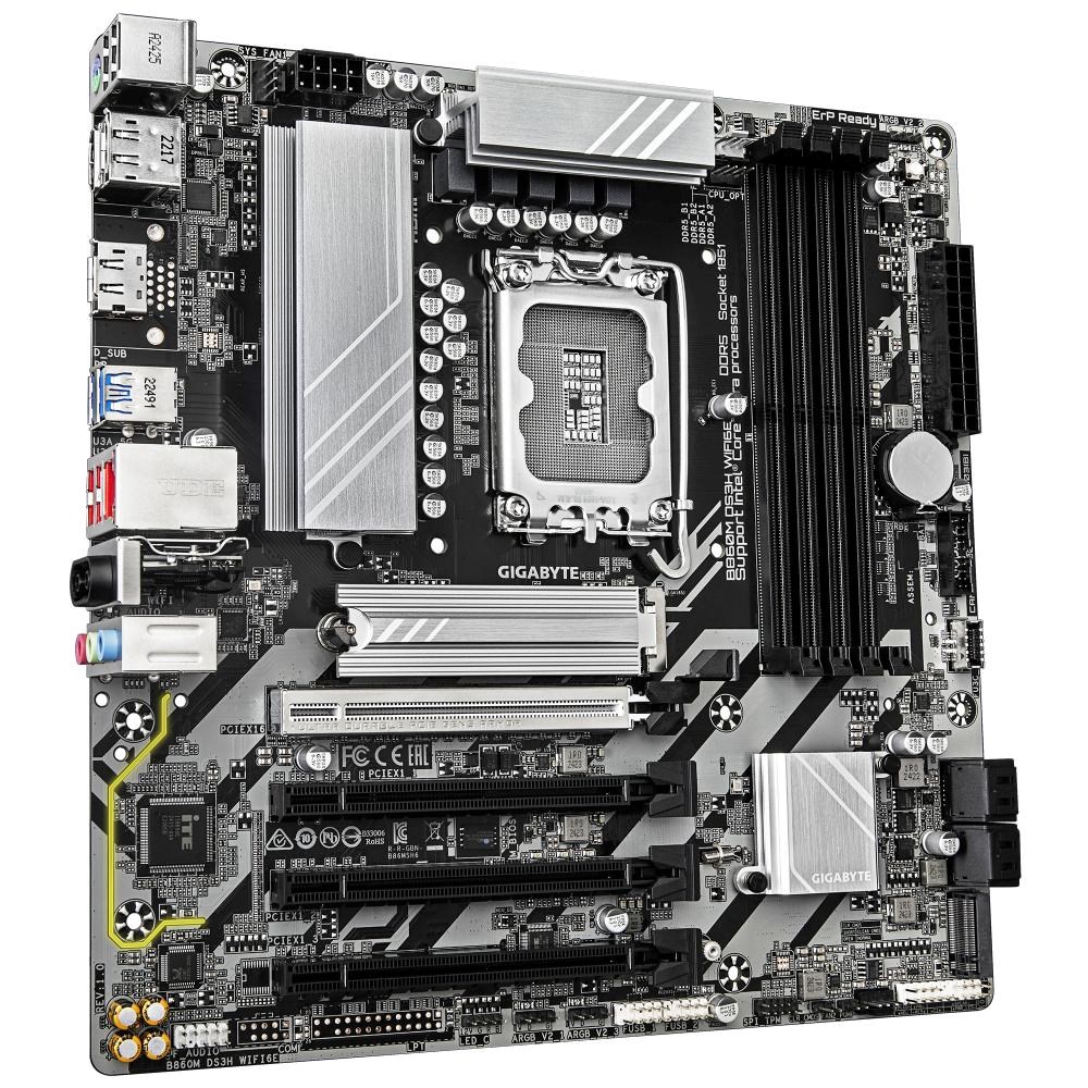 GIGABYTE MB Sc LGA1851 B860M DS3H WIFI6E,  Intel B860,  4xDDR5,  2xDP,  1xHDMI,  WiFi,  mATX2 