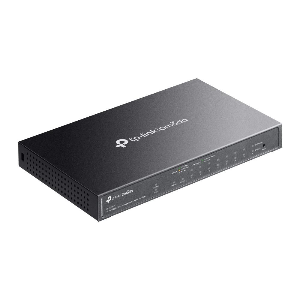 TP-Link OMADA switch ES210GMP (9xGbE,1xGbE/SFPcombo,8xPoE+,123W, fanless)2 