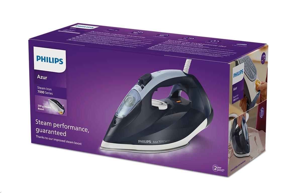 Philips 7000 Series DST7030/20 napařovací žehlička, 2800 W, Calc-Clean, Drip-stop, tmavě modrá1 