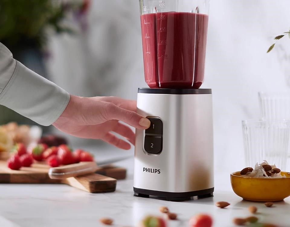 Philips Daily Collection HR2604/ 80 minimixér,  350 W,  2 rychlosti,  ústřicová kovová7 