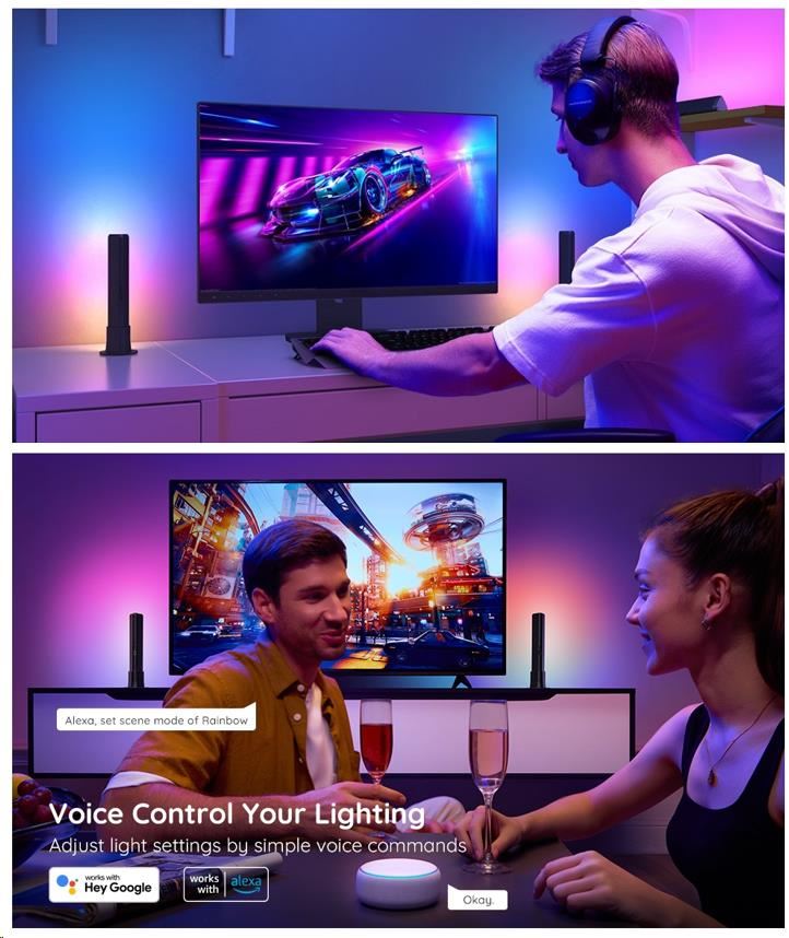 BAZAR - Govee Flow Plus SMART LED TV & Gaming - RGBICWW - pošk. obal6 