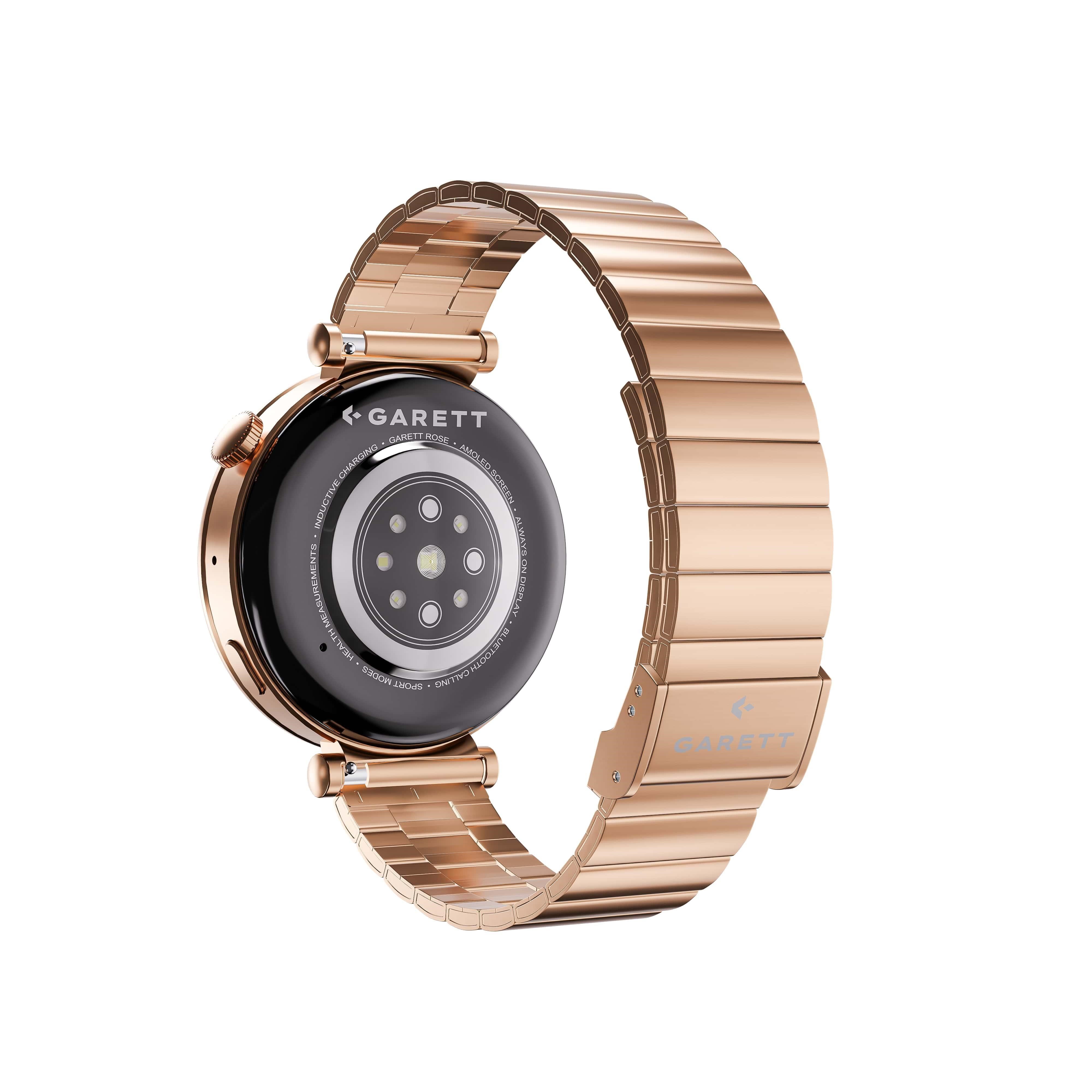 Garett Smartwatch ROSE zlatá,  Solid steel6 