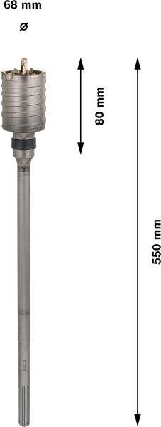 Bosch vrtací korunka PRO SDS max-5 Core Cutter, jeden kus, 68 × 80 × 420 mm1 