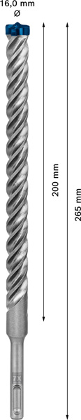 Bosch vrták do kladiv EXPERT SDS plus-7X, 16 × 200 × 265 mm, 10 ks1 