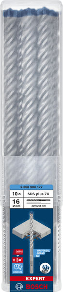 Bosch vrták do kladiv EXPERT SDS plus-7X, 16 × 200 × 265 mm, 10 ks2 