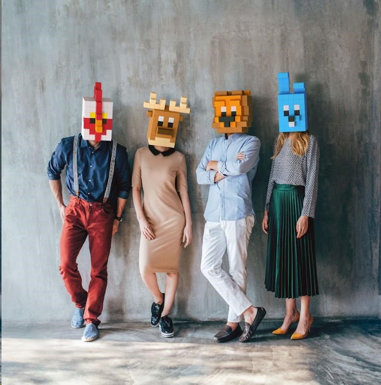 Pixio Voxart - Cubeheads - Redheads,  Smart Pixel3 