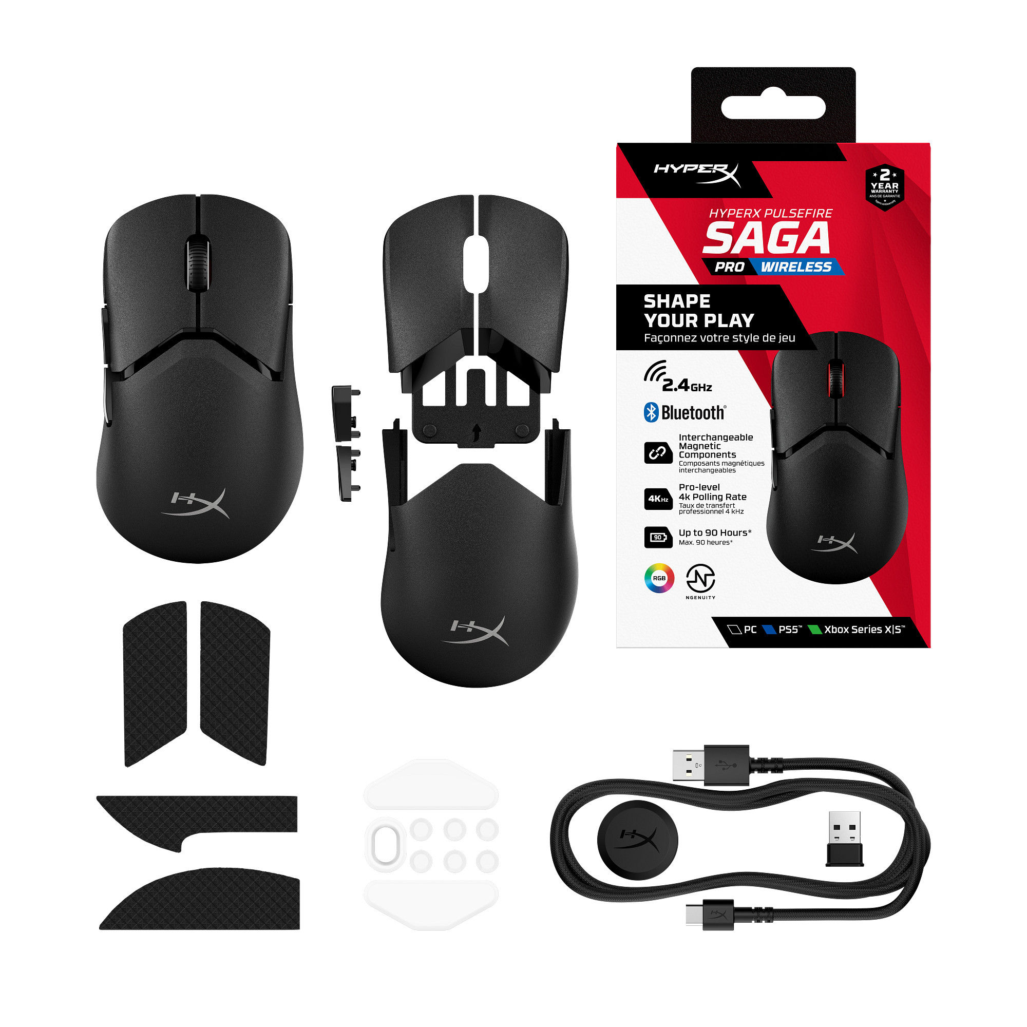HyperX Pulsefire Saga Wireless - Gaming Mouse (černá) - Myš16 