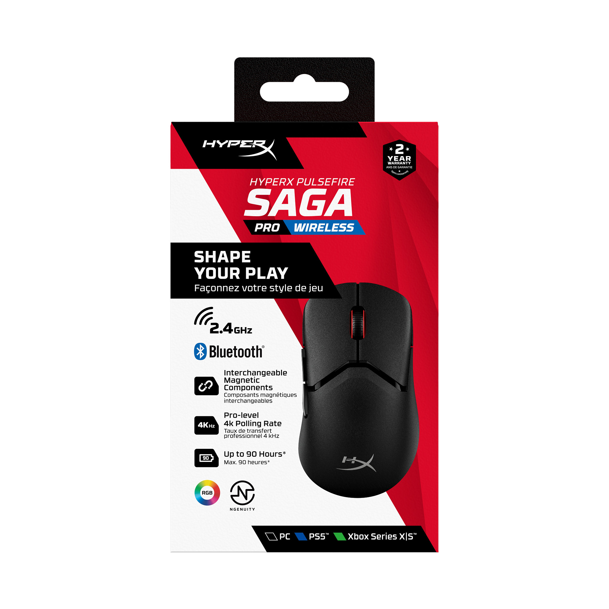 HyperX Pulsefire Saga Wireless - Gaming Mouse (černá) - Myš2 