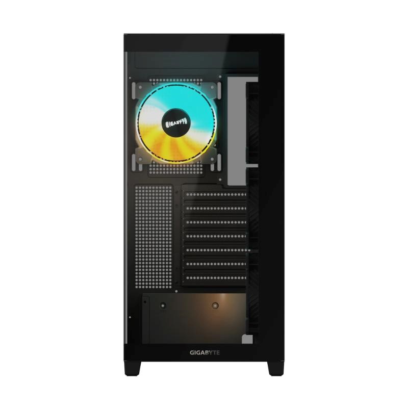 GIGABYTE case GB-C500P ST,  Mid tower,  1xUSB-C 3.2,  2xUSB 3.0,  4x 120mm ARGB Fan,  černá2 