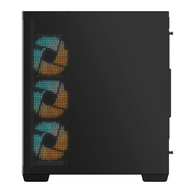 GIGABYTE case GB-C500P ST,  Mid tower,  1xUSB-C 3.2,  2xUSB 3.0,  4x 120mm ARGB Fan,  černá6 