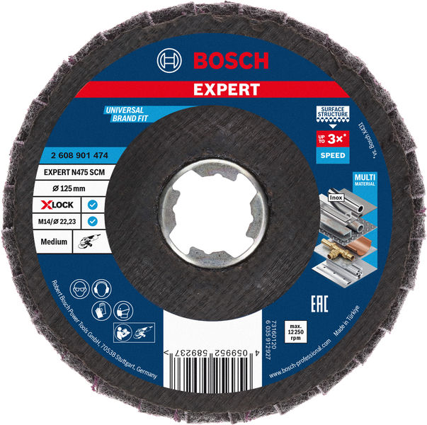 Bosch kotouč EXPERT N475 SCM X-LOCK,  125 mm,  střední0 