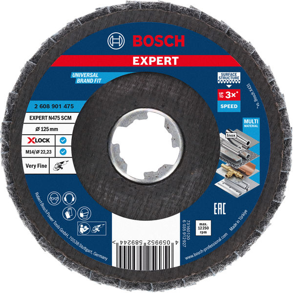 Bosch kotouč EXPERT N475 SCM X-LOCK, 125 mm, velmi jemný0 