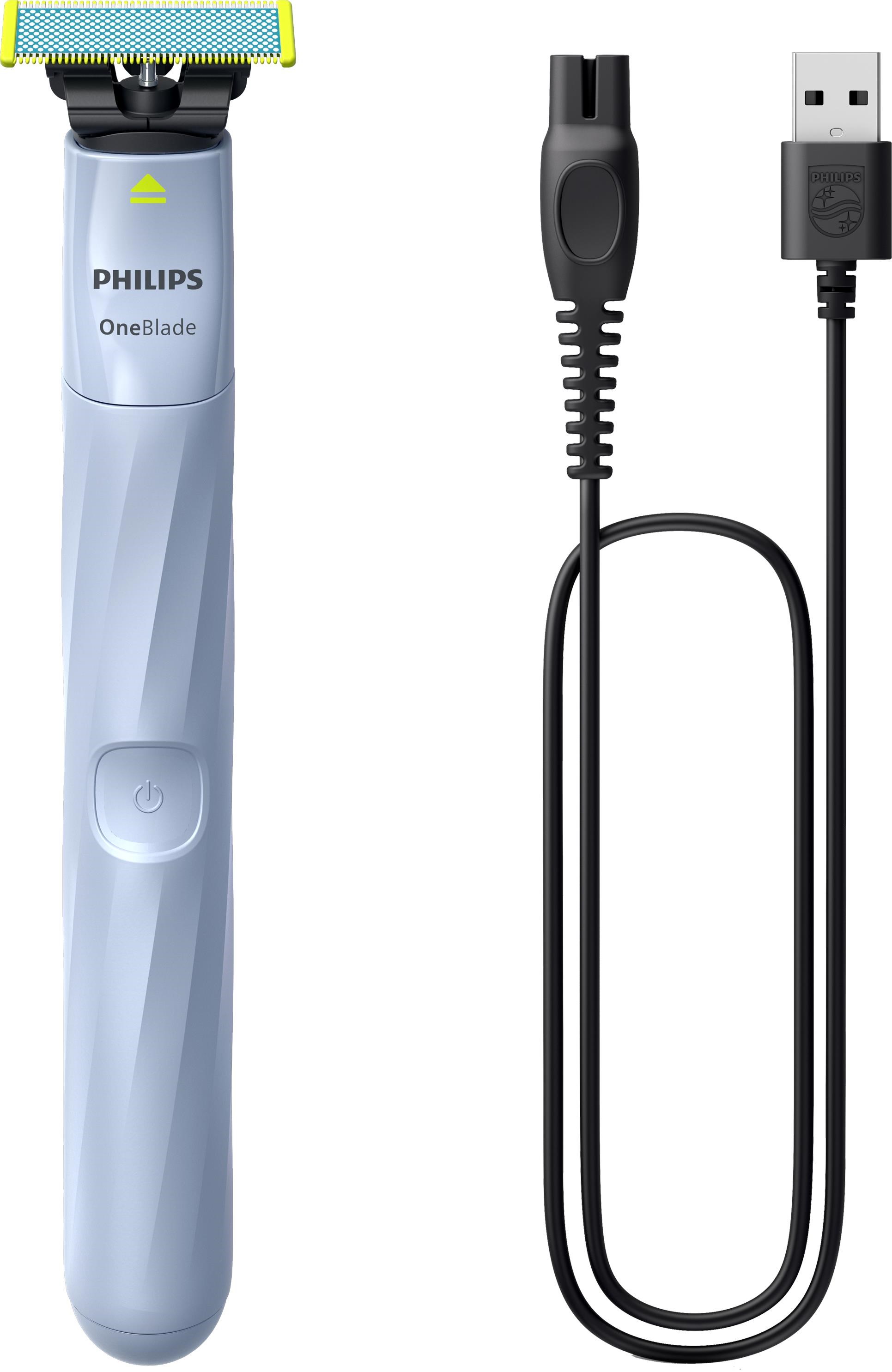 Philips OneBlade First Shave QP1324/ 20 zastřihovač,  Ni-MH baterie,  vodotěsný,  USB-A0 