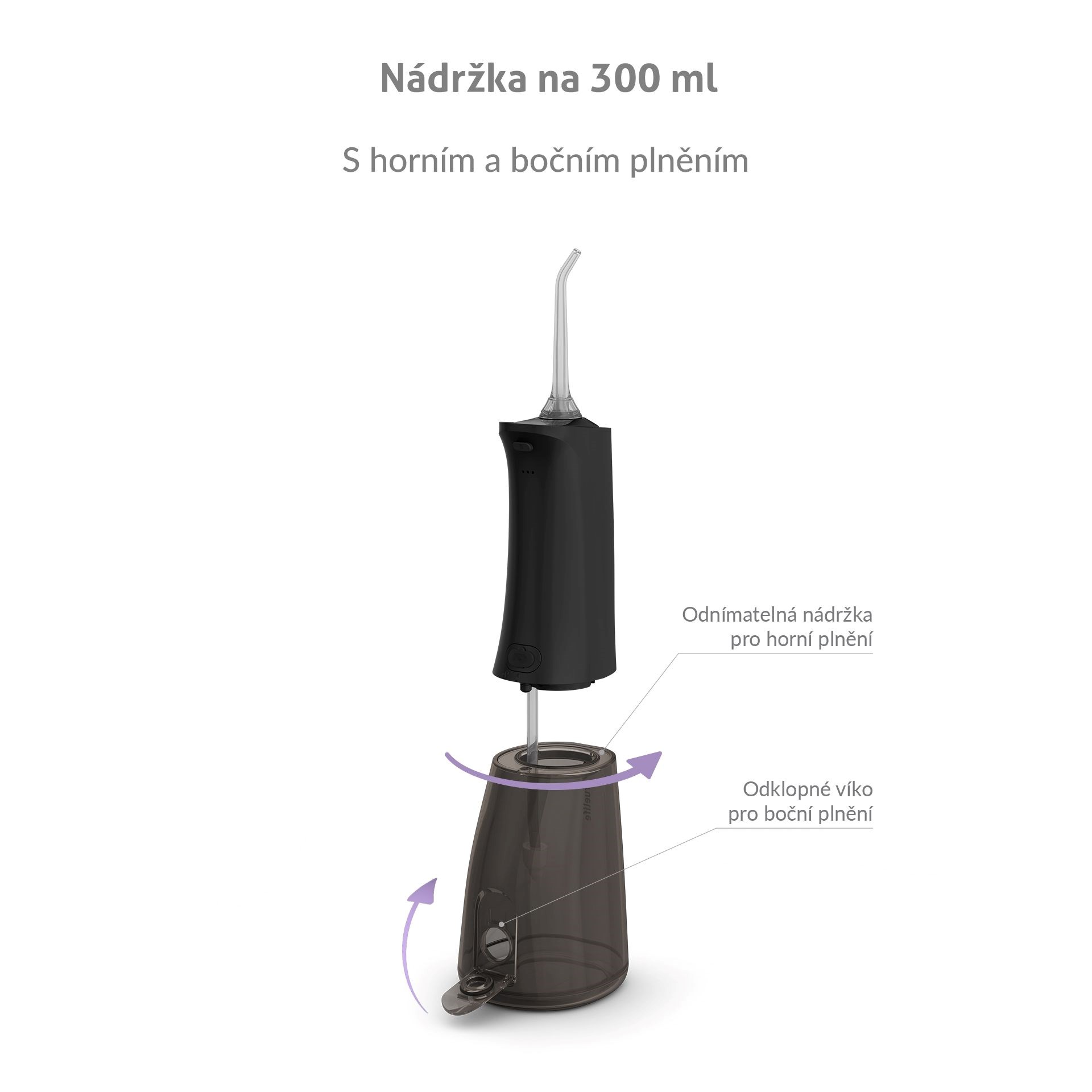 TrueLife AquaFloss Compact L100 Black - ústní sprcha6 