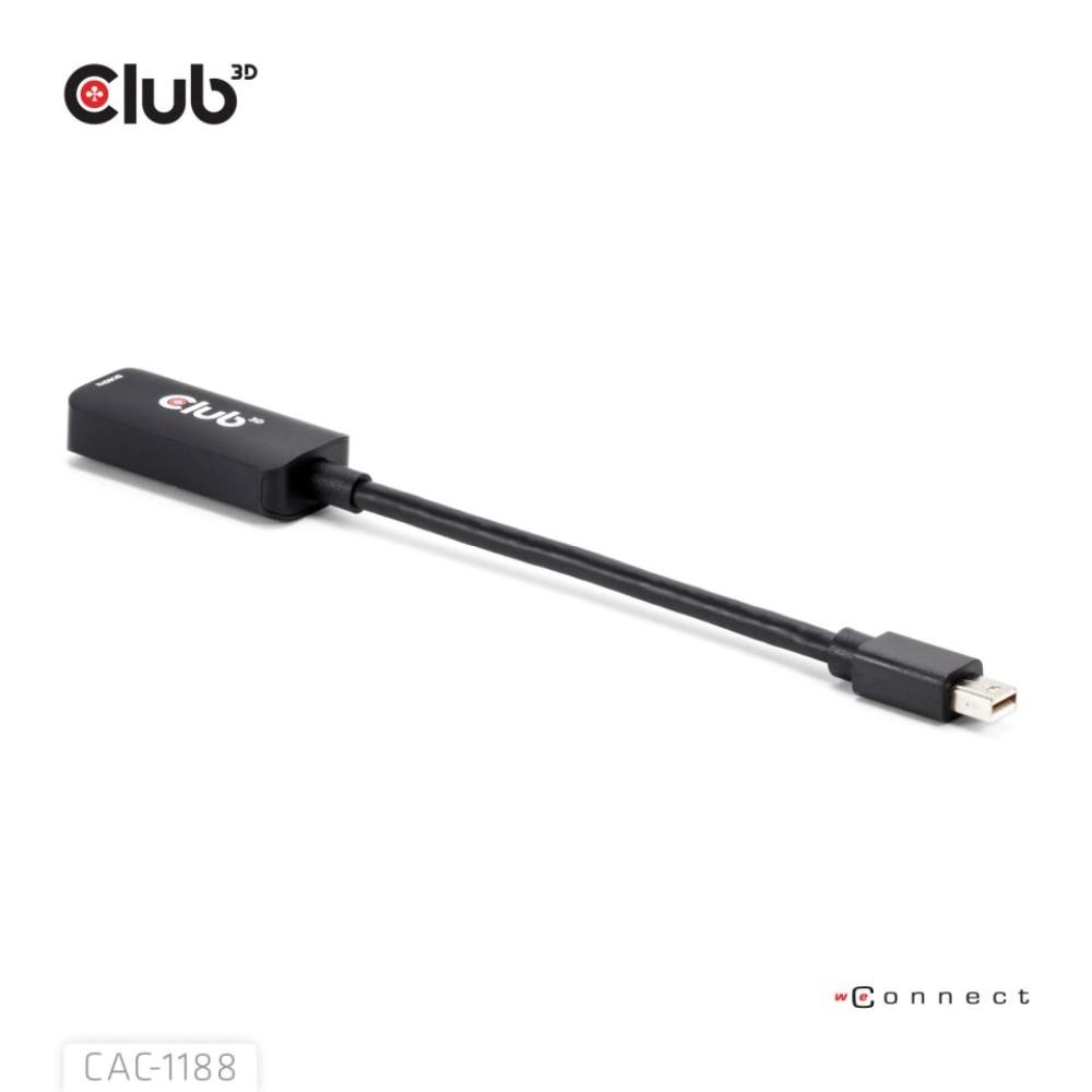 Club3D Adaptér miniDP 1.4 na HDMI,  4K120Hz nebo 8K60Hz HDR10+,  M/ F,  9cm4 