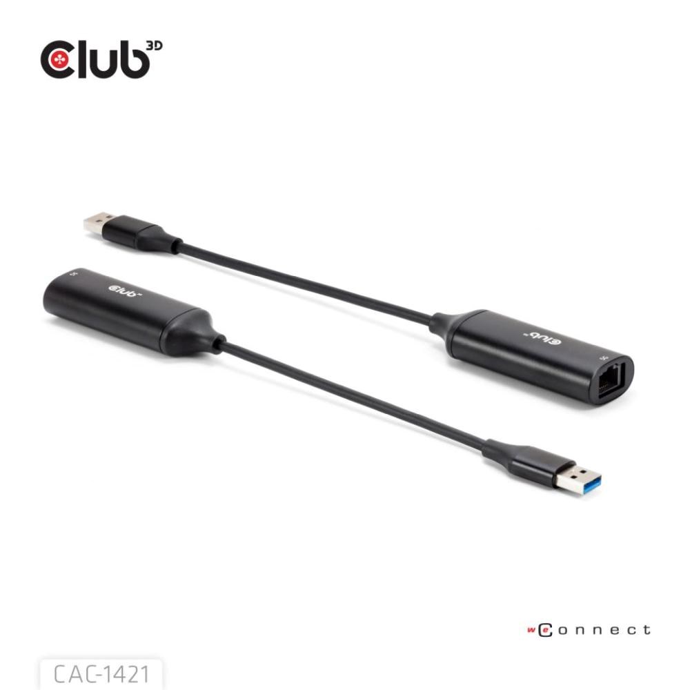 Club3D Adaptér USB-A na RJ45,  5Gb,  24cm2 