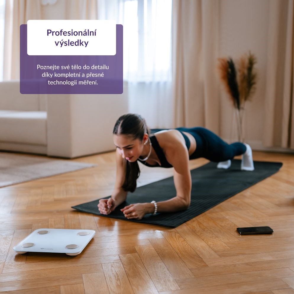 TrueLife FitScale W1 BT White - bioelektrická impedanční bluetooth váha1 