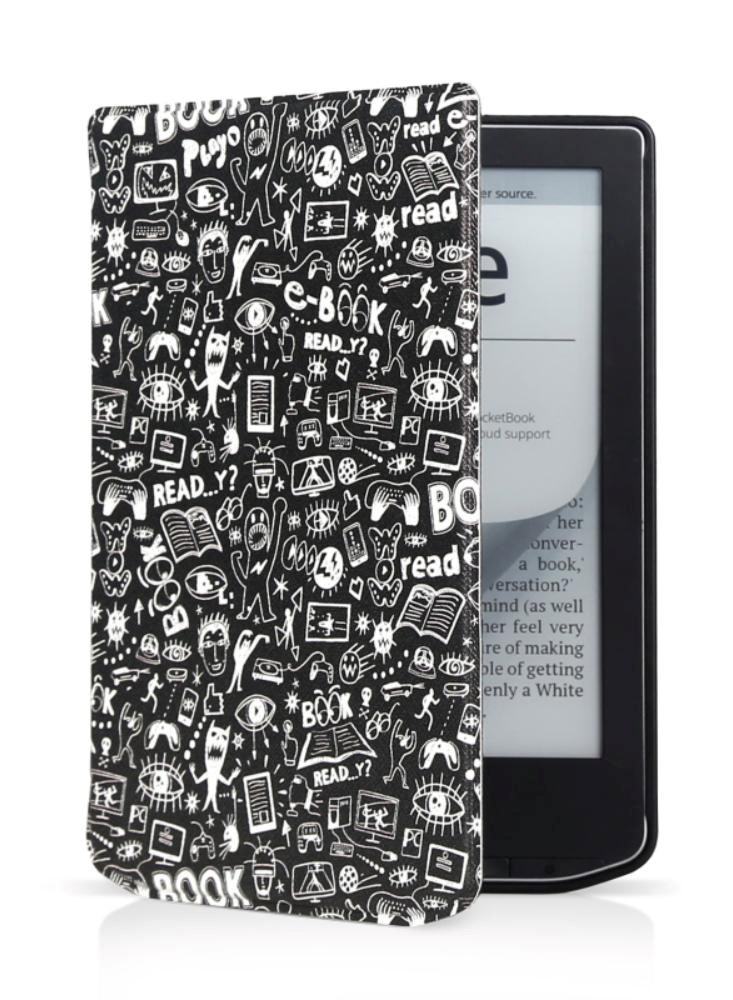 CONNECT IT Pouzdro na čtečku knih PocketBook 629, 634, Doodle černá0 