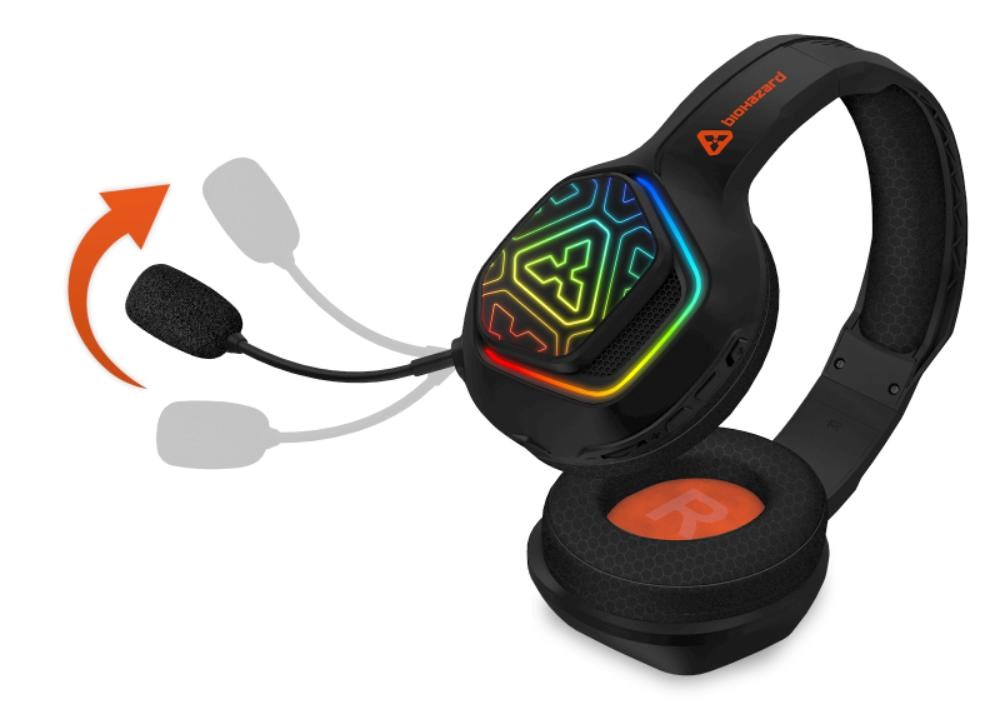 CONNECT IT Herní sluchátka s mikrofonem BIOHAZARD Blast, Bezdrátové RF 2.4GHz a Bluetooth, černá1 