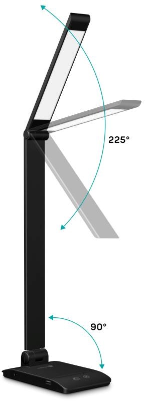 CONNECT IT Stolní LED lampa Bright, USB-A, černá2 
