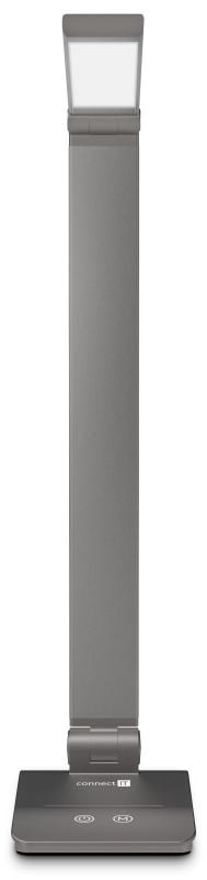CONNECT IT Stolní LED lampa Bright, USB-A, šedá0 