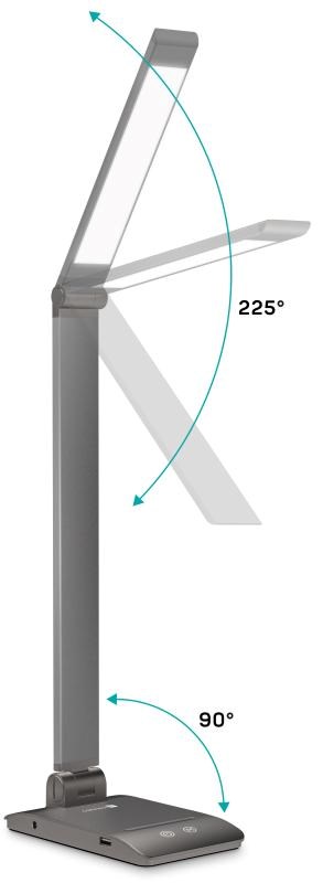 CONNECT IT Stolní LED lampa Bright, USB-A, šedá2 