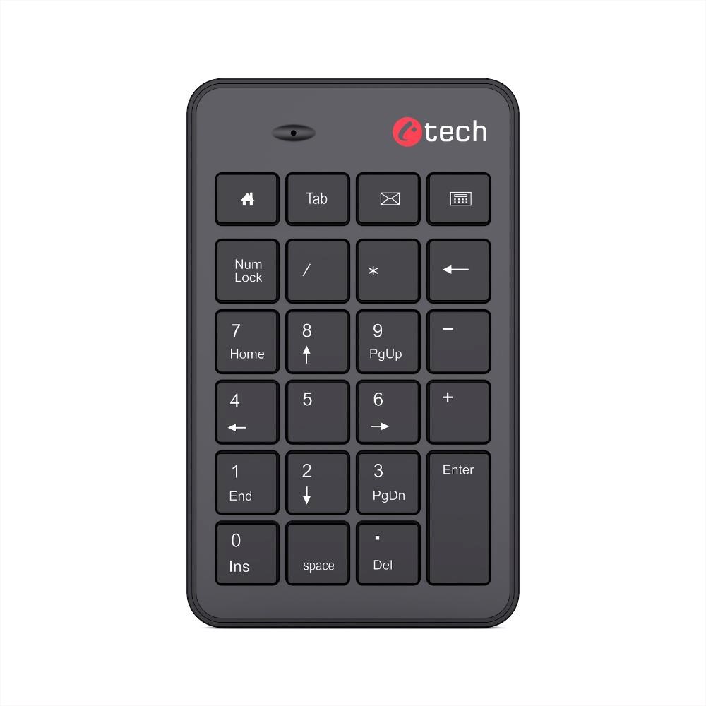 C-TECH Numerická kávesnice KBN-02WS,  23 kláves,  Bezdrátová,  Černá2 