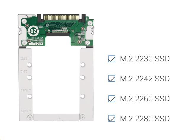 QNAP QDA-UMP4A diskový adaptér 1x M.2 NVMe SSD do U.2 PCIe SSD1 