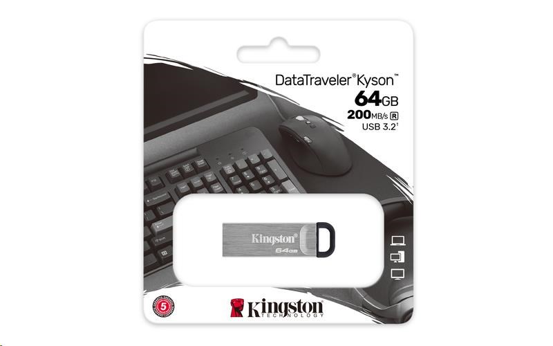 Kingston 64GB USB3.2 Gen 1 DataTraveler Kyson - COLOGO bez potisku jedna strana1 