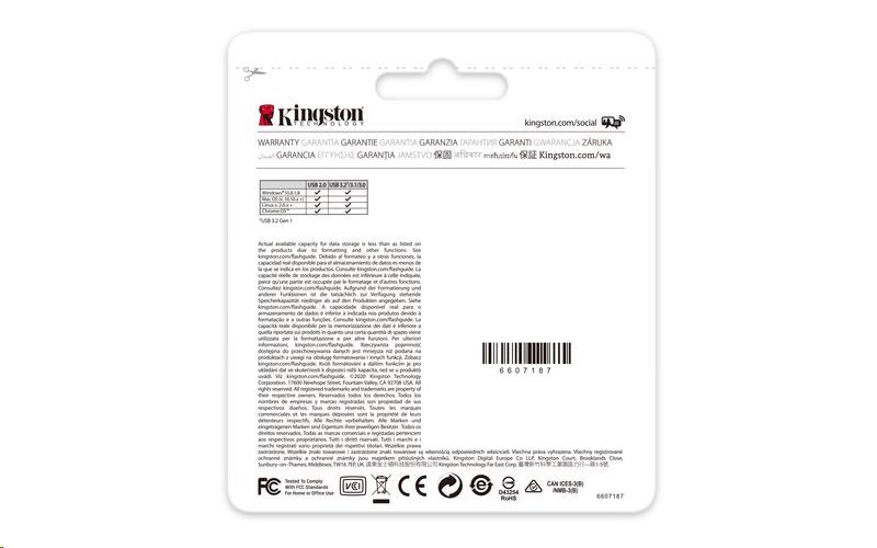 Kingston 64GB USB3.2 Gen 1 DataTraveler Kyson - COLOGO bez potisku jedna strana4 