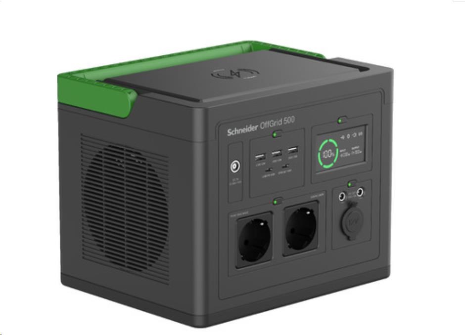 APC Schneider OffGrid Portable Power Station 500, 517Wh Li-ion, 2 Schuko, Sinewave0 