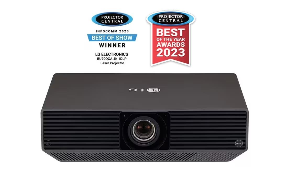 LG projektor BU70QGA.AEU - DLP, laser, 3840x2160 UHD, 7000 ANSI, 3xHDMI, USB-A, DP, RS232, RJ45, 2x5W repro, WebOS0 