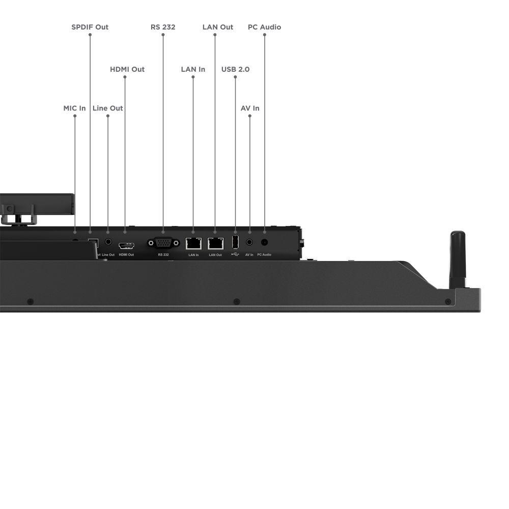 LENOVO LCD T75 - 75”, IPS, matný, 16:9, 3840x2160, Touch, 60Hz, 8ms, 400cd/ m2, 1200:1, HDMI, DP, USB-C, ThB, RJ45, USBHub, VESA9 