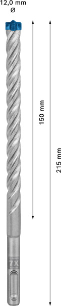 Bosch vrták do kladiv EXPERT SDS plus-7X, 12 × 150 × 215 mm, 30 ks1 