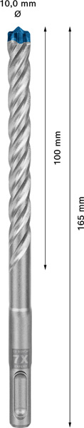 Bosch vrták do kladiv EXPERT SDS plus-7X, 10 × 100 × 165 mm, 50 ks1 