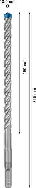Bosch vrták do kladiv EXPERT SDS plus-7X, 10 × 150 × 215 mm, 50 ks1 