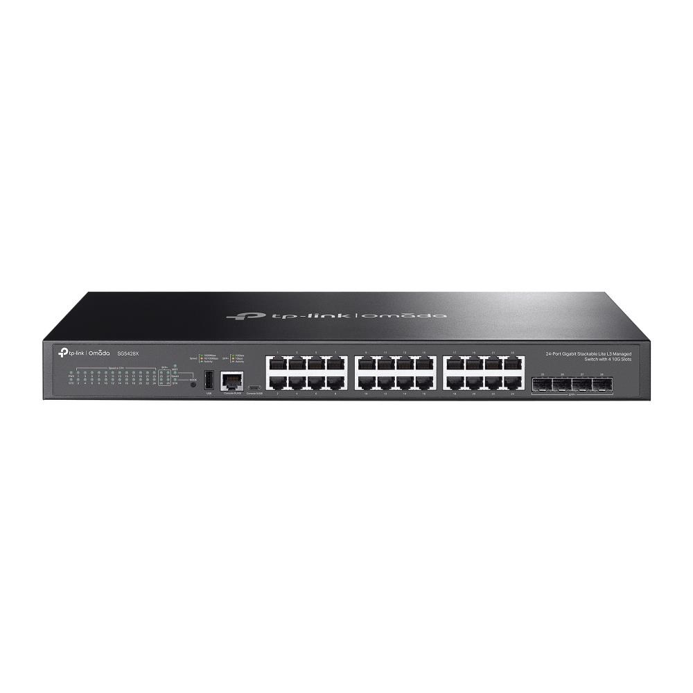 TP-Link OMADA switch SG5428X (24xGbE, 4xSFP+, 1xUSB2.0, 2xConsole, fanless)1 
