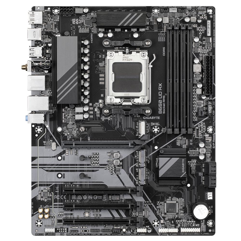 GIGABYTE MB Sc AM5 B650 UD AX,  AMD B650,  4xDDR5,  1xDP,  1xHDMI,  WiFi1 