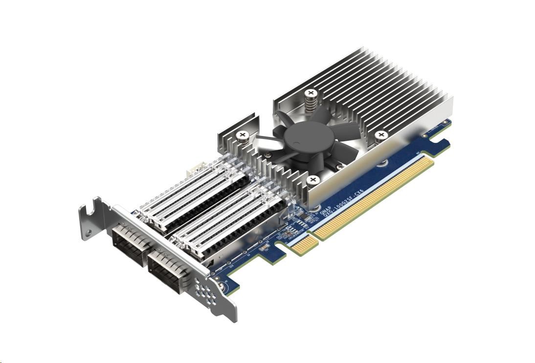 QNAP rozširujúca karta QXG-100G2SF-CX6 (2x 100Gb QSFP28 porty) PCIe karta; PCIe Gen4 x160 