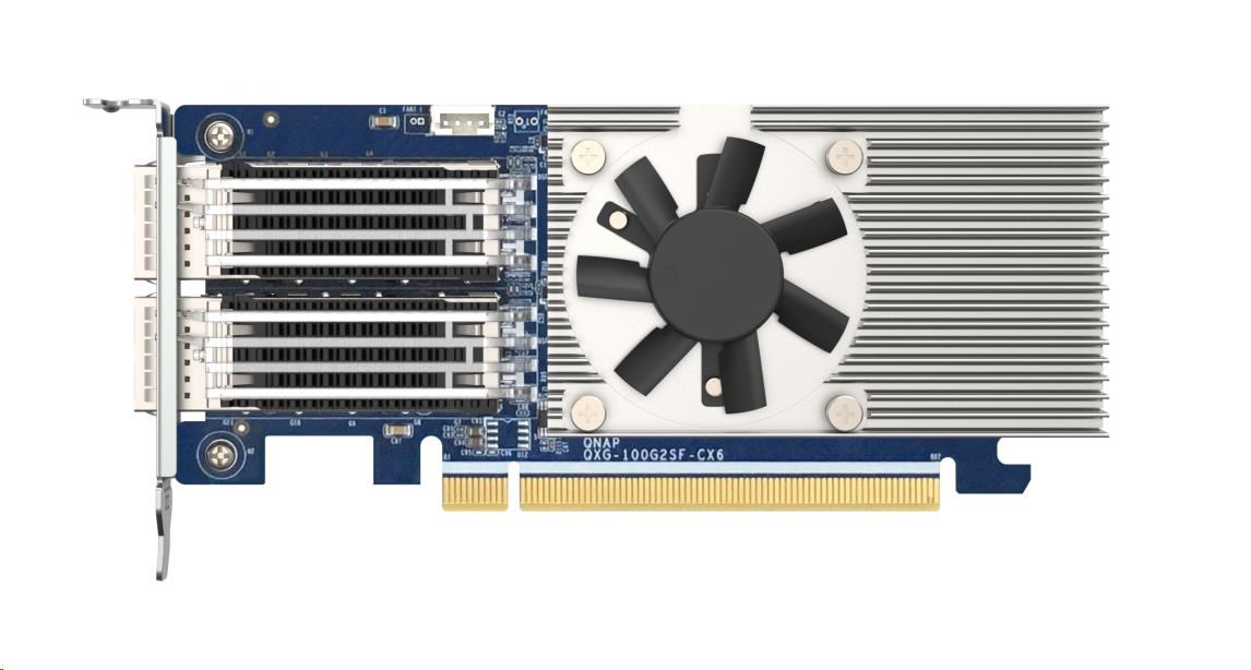 QNAP rozširujúca karta QXG-100G2SF-CX6 (2x 100Gb QSFP28 porty) PCIe karta; PCIe Gen4 x161 
