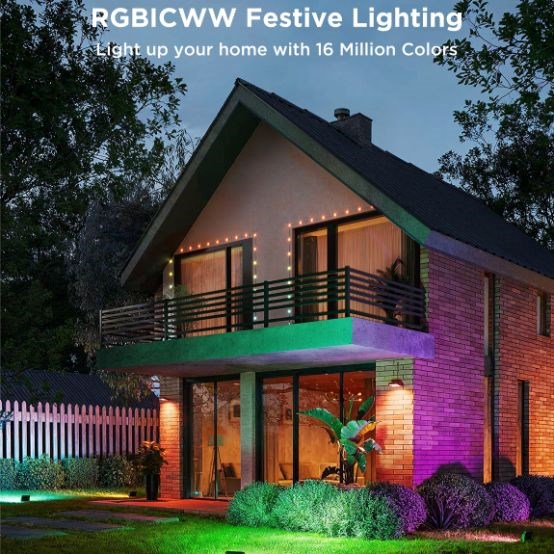 BAZAR - Govee Flood Lights 2 venkovní SMART LED světla 4ks - Poškozený obal (Komplet)7 