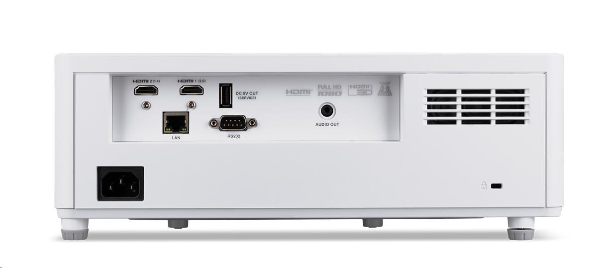 ACER Projektor PL6520 Laser 1080p 6000 Lm 50, 000:1 EMEA 4.5 Kg EURO Power HDMI Cable5 