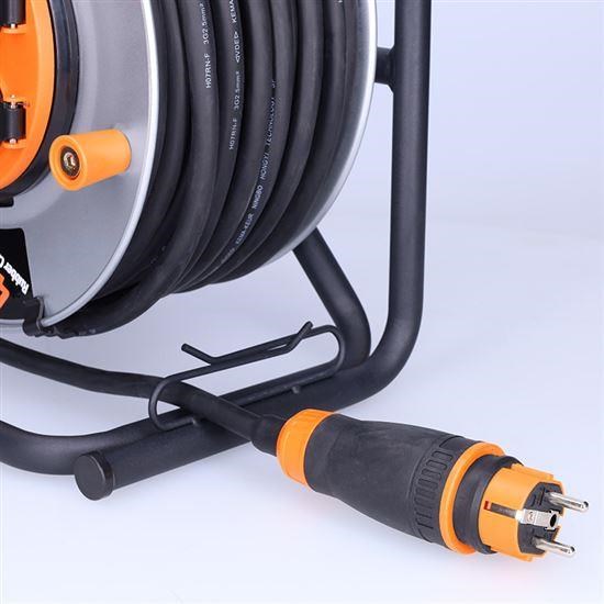 Solight 4z prodlužovací přívod - na bubnu, 40m guma H07RN-F, 3x 2, 5mm2, IP445 