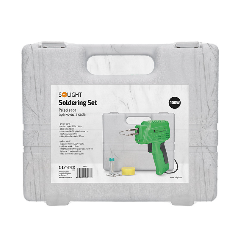 Solight pistole pájecí 100W sada6 