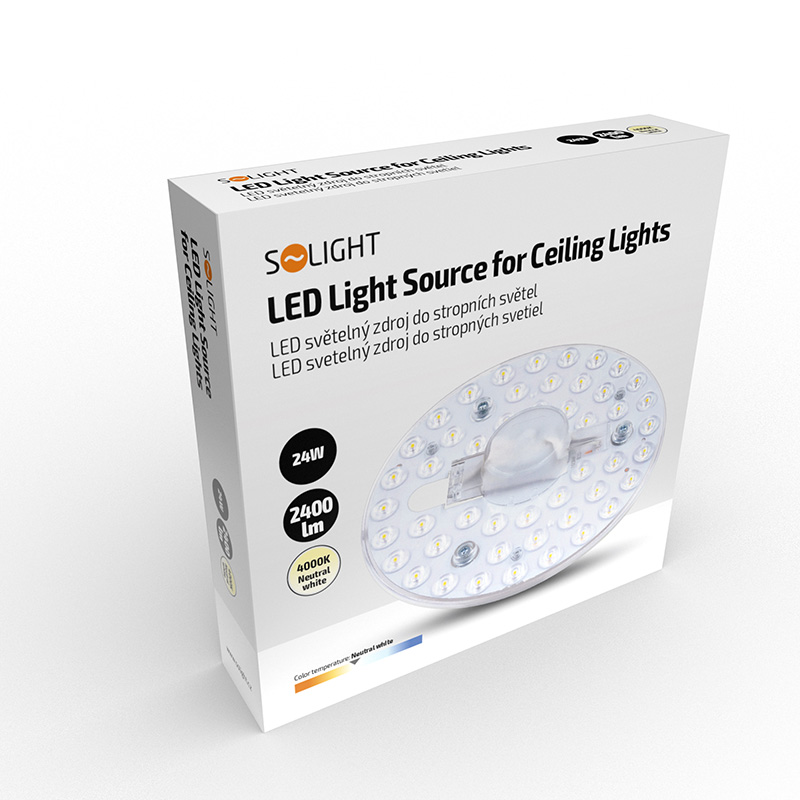 Solight LED světelný zdroj do stropních světel, 24W, 2400lm, 4000K, 167mm5 