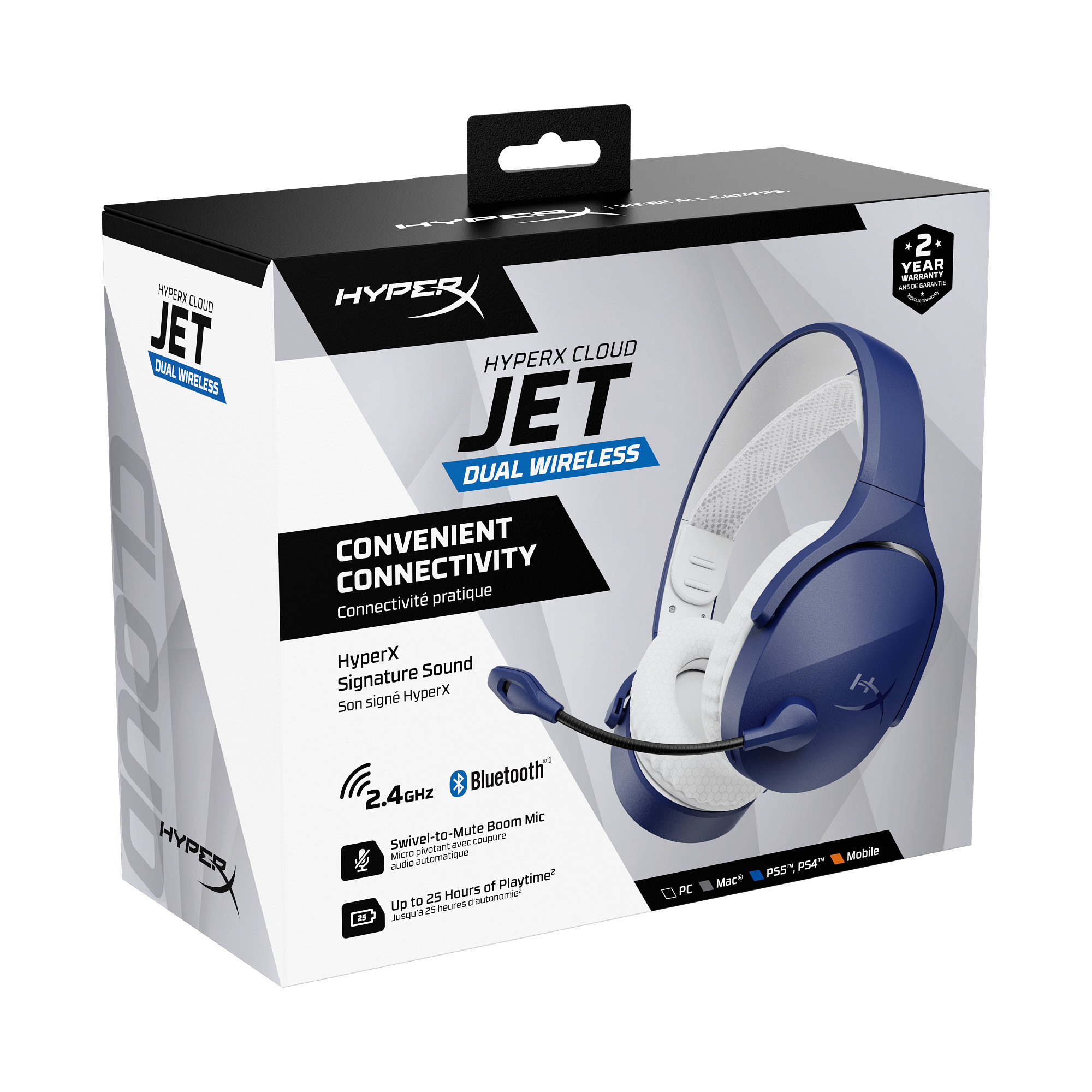 HyperX Cloud Jet Dual Wireless Gaming Headset,  modrá14 