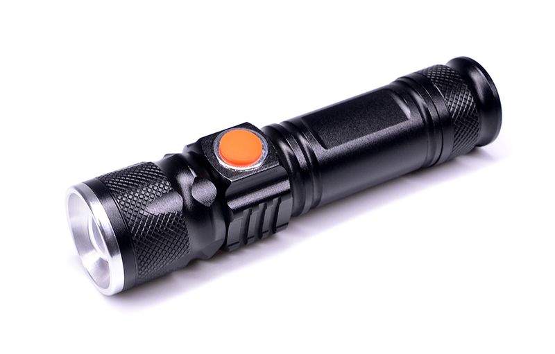 Solight LED nabíjecí kapesní svítilna,  200lm,  3W,  zoom,  Li-Ion0 