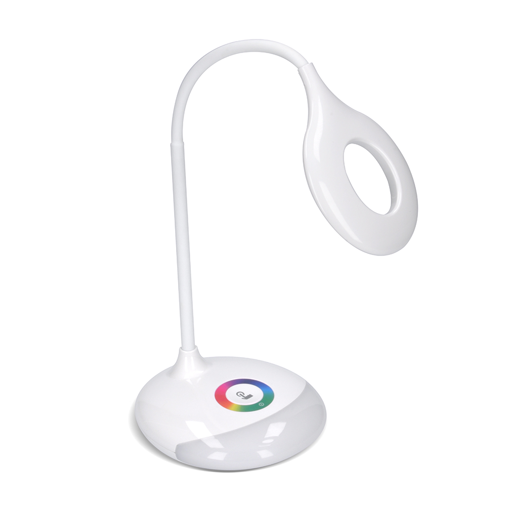 Solight LED stolní lampička nabíjecí,  5W,  RGB podsvícení,  stmívatelná,  USB napájení3 