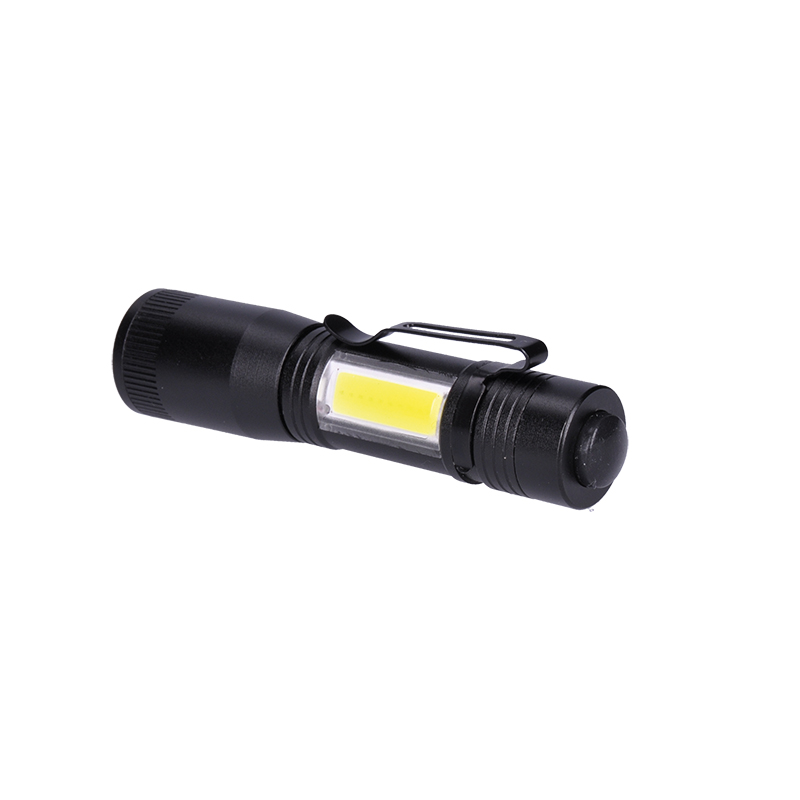 Solight LED kovová svítilna,  150 +60lm,  3W + COB,  AA,  černá1 