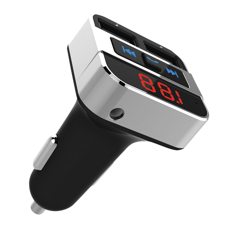 Solight FM transmitter s bluetooth připojením do auta, 2x USB + handsfree0 